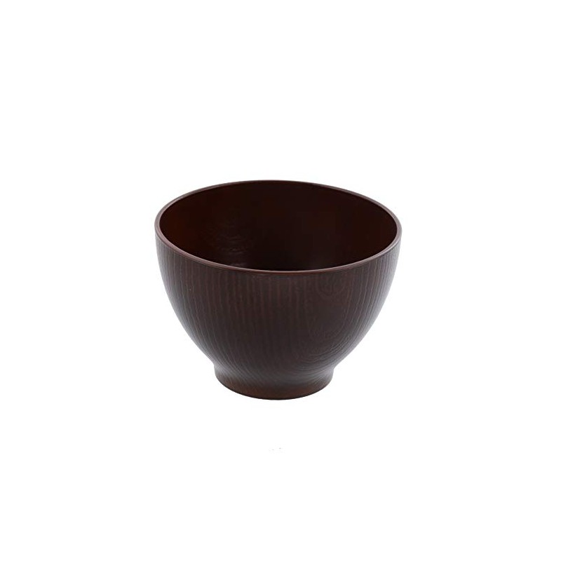 Tableware East Wood Grain Soup Bowl S (Dark Brown) Mat