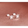 Mini Star Cartilage Sleeper Stud Earrings for Women 925 Sterling