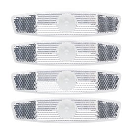DEMYPROX JIS Standard Bicycle Safety Warning Wheel Reflector 4.5 x 1.1 inches (114 x 27.5 mm) 4 Pieces (White)