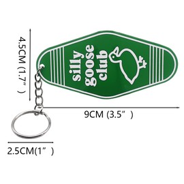 ThingsK Silly Goose Club Keychain Funny Keychain Novelty Gag Gifts Hilarious Gift Idea White Elephant Gift for Mens Women Friends Birthday