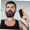 BIUDECO Pcs Wooden Beard Mustache Grooming Brush Beechwood Handle Hair