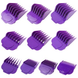 JRSHOME 10 Pieces Purple Magnetic Clipper Guards Guide Comb for Andis Master Family and PM Family Clippers, for MBA, MC-2, ML, PM-1, PM-4, and PM-5