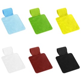 Mabor Pen Loop Holder for Notebook, 6Pcs Self Adhesive Elastic Notebook Pencil Holder PU Leather for Planner Journal Calendars Clipboard School Office Supplies