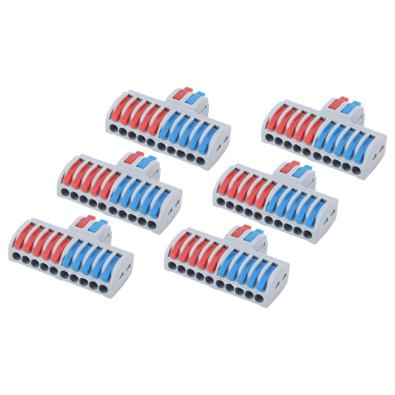 6 Pcs Lever Wire Connector Terminal Blocks Conductor Connector 2