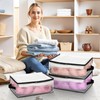 6Pcs Clear Blanket Storage Bags with Zipper, Plastic Storage Bags
