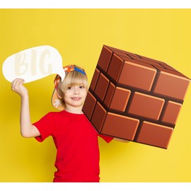 PARTVON 6 Pieces Video Game Brick Boxes 11.8 x 11.8 Inch Party Favor Boxes Brick Box Party Supplies for Video Game Theme Party Decorations