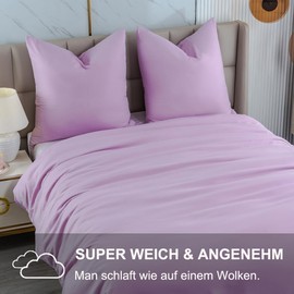 Side Sleeper Pillow Cover 40 x 145 cm, Set of 2 - Lavender Cushion Cover 145 x 40 cm with Zip 100% Microfibre Resistant and Hypoallergenic Pillowcase for Side Sleeper Pillow