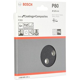 Bosch 2608605115 125 mm Sanding Sheets for Random Orbit Sanders