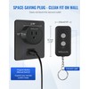 Black Remote Control Outlet, WILAWELS Wireless Remote On Off Switch