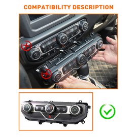 Savadicar HVAC Climate Control Panel Knob Trim Kits & Light Control Switch Cover, Air Conditioner Knob Aluminum Alloy Ring for 2018-2024 Jeep Wrangler JL JLU & Gladiator JT, Interior Accessories, Blue