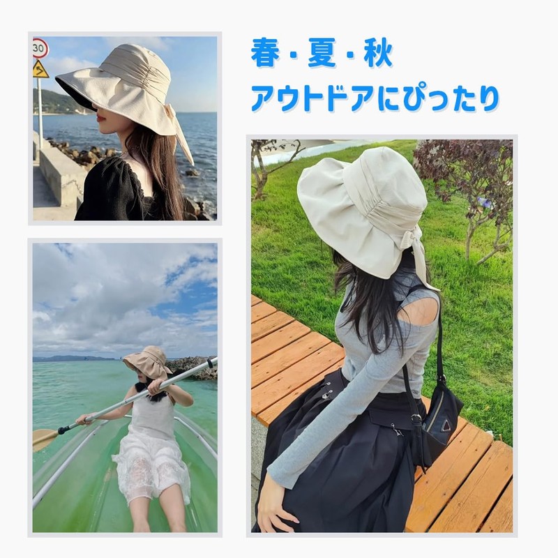 [SLINX] UVカット 帽子 レディース ハット 紫外線対策 UV ハット UVケア 日よけ