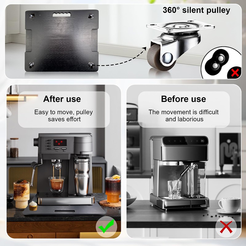 OHGOSH Appliance Sliders for Kitchen Appliances, Countertop Coffee Machine Sliding
