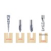 SpeTool Set of 4 Milling Cutters 6 mm Shank Solid