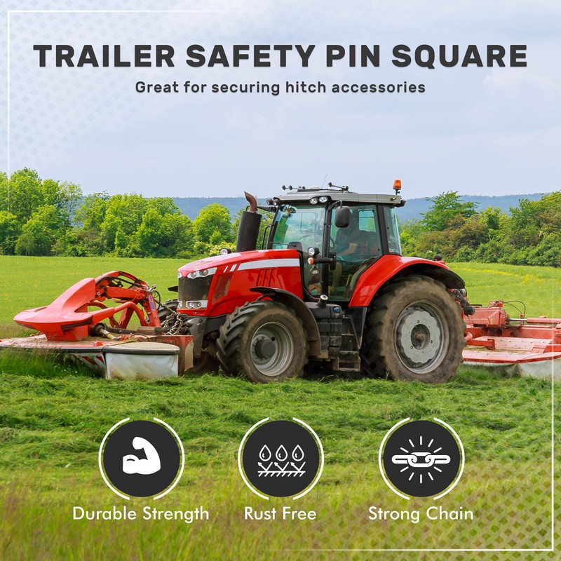 Goreks Trailer Safety Coupler Pin, Square PTO Pin ¼ Inch