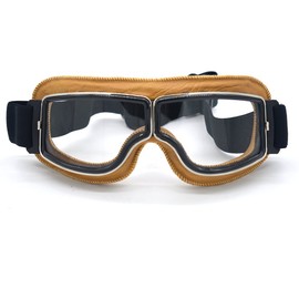 Evomosa Motorcycle Goggles Vintage Pilot Goggles Retro Motocross Goggle Windproof ATV Outdoor Eyewear