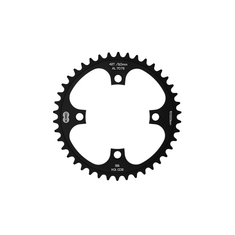 KMC Unisex - Adult Chainring for E-Bike 42 Teeth, Black