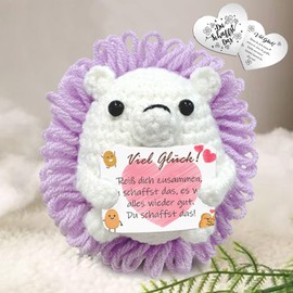 Sumtoco Positive Kartoffel, Kleinigkeiten für Adventskalender, Mutmacher Geschenk, Schaffst Das Geschenke, Prüfung Geschenk, Viel Glück Geschenke, Positive Hedgehog Puppe