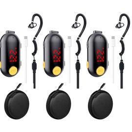 Mini Walkie Talkies Rechargeable for Adult with Earpieces, 3 Pack Two Way Radio Small Walkie Takies for Outdoor Team Work Event Resturant, Super Mini Walkie Talkies Baseball Communication Device