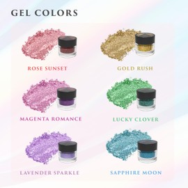 Dazzle and Delight: Secret of Pharaoh Glitter Gel for Hair, Body and Face - Lucky Clover | 6 Vibrant Colors, Long Lasting Sparkles, Ideal for Parties, and Festival Look, Glammarous Effect
