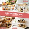 2-Tier Stackable Wire Basket with 2 Banana Hooks, Pantry Organizer