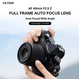 VILTROX 40mm F2.5 f/2.5 AF Lens for Nikon Z Mount, Wide-Angle Full-Frame Auto Focus Lens Compatible with Nikon Z-Mount Cameras Z5 Z50 Z6 Z6II Z7 Z7II ZFC Z30 Z9 Z8 ZF Z6II