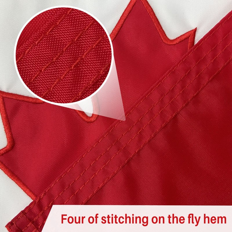 AMZFLAG Canadian Flag 12x18 Inch for Boat, Embroidered Canadian Boat