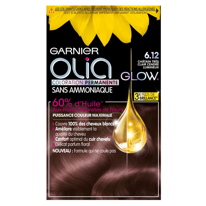Garnier Olia Glow Permanent Hair Colour, Ammonia Free, Natural Flower