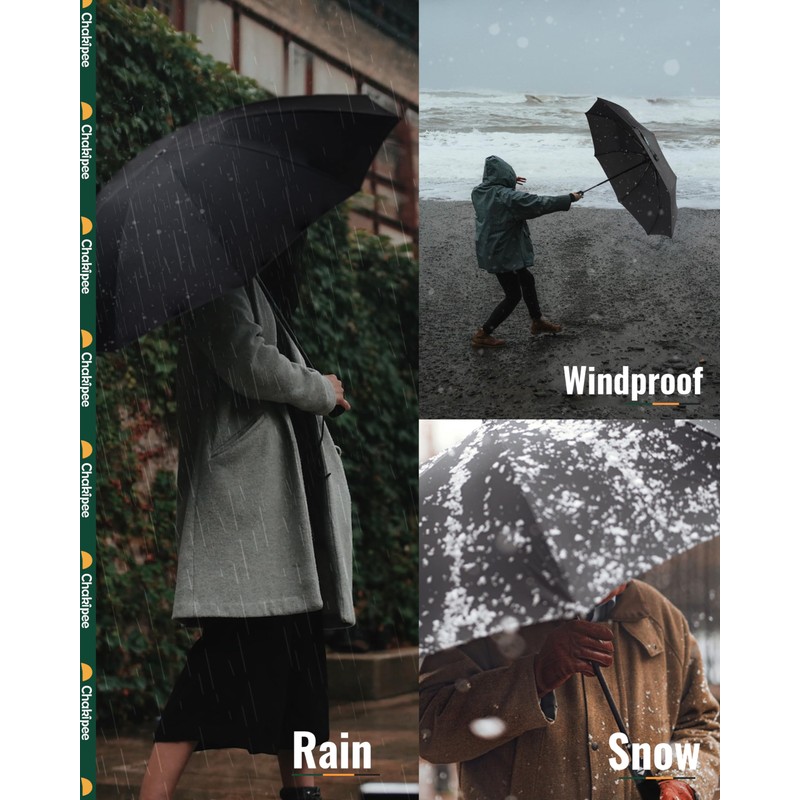 Chakipee Compact Automatic Umbrella For Men and Women Windproof 8