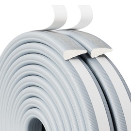 Weather Stripping Door Seal, 118 inch Wedge Window Seal Strip, Soundproofing,Strong Adhesive,Lightproof,Noise-Reduction,Weatherproof Foam Tape Insulation for Sliding Door, Door Frame- Gray