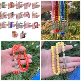 TingHaoO 33 Beads Tasbih Prayer Rosary Beads Bracelet Fashion Decorative Tassels Bracelet Islamic Religion Jewelry Party Favor