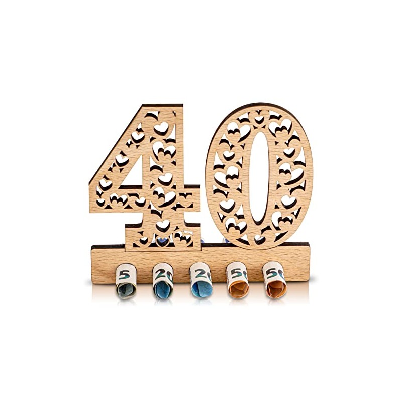DARO Design - 40th Birthday Money Gift Wooden 40th Anniversary