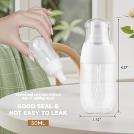 GIVITASOT Small Spray Bottle, Fine Mist Mini Spray Bottles, Empty Plastic Travel SIze Stylist Sprayers Leak Proof Refillable Containers, for Toners Face Hair Perfume Skincare Cosmetics (Clear, 3Pcs)