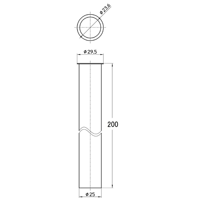 SANEI (サンエイ) Drainage Parts Single Spout Straight Pipe for Metal