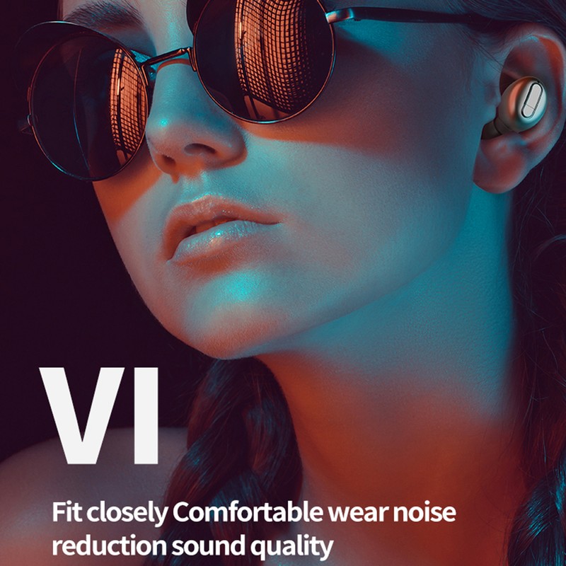 True Wireless Earphones Bluetooth 5.0 Headphones with Mic IPX5 Waterproof