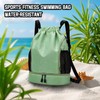 RainFlowwer Waterproof Drawstring Gym Bag with Shoe Compartment – Large