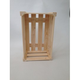 WOODEN CRATE PLAIN WOOD DECOUPAGE BIG MAKE IT VINTAGE (PD31)