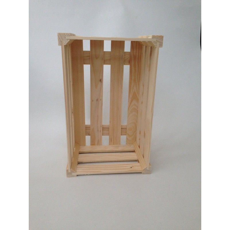 WOODEN CRATE PLAIN WOOD DECOUPAGE BIG MAKE IT VINTAGE (PD31)