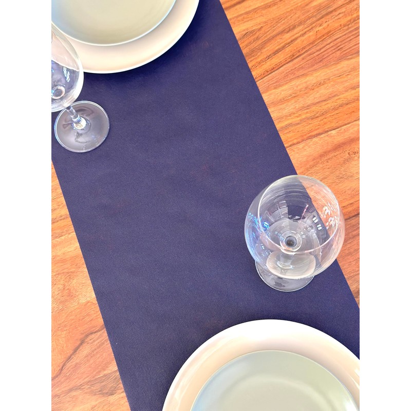 NATUARTE, Table Runner Dark Blue, Non-Woven Table Runner, Decorative Table