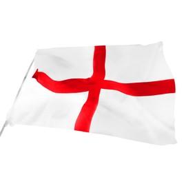 England Football Flag St George's Cross 5X3ft Double Stitched With Brass Eyelets World Cup Banner and pub Decoration. Outdoor/Indoor Sports Flag Easy Breeze and Vivid Colours.