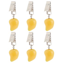 PH PandaHall - 6 pinzas de mango para mantel de mango, para decoración de mesa de comedor, colgantes, manualidades, frutas, mantel, con clips de metal, para exteriores, Navidad, picnic, fiesta, boda