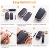 CACARLIKE Jeep Key Fob Cover with Leather Lanyard, Compatible with