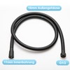 OFFO Shower Hose, Black, 2 m, with Twist Protection, 11