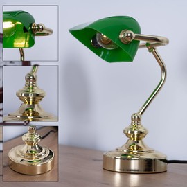 Globo Retro Table Reading Light Banker Lamp Work Room Spotlight Night Light Green 24917