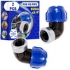2 Pieces Elbow Adapter Ø 25 mm x 3/4″ with