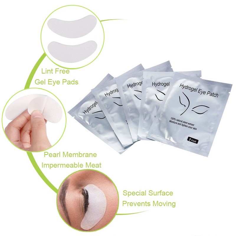 Qleng Eye Pads Lash Extensions Kit, 110 Pairs Hydrogel Patch