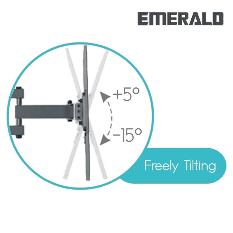 Emerald Full Motion TV Wall Mount Bracket for 37–85” TVs