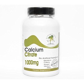 Calcium Citrate 1000mg ~ 200 Capsules - No Additives ~ Naturetition Supplements