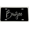 Boujee Car Tag Diamond Etched Engraved Vanity Front License Plate