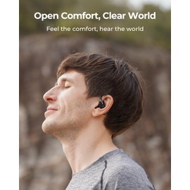 Lytmi CozyFit D1 Open Ear Headphones, Wireless Earbuds with 4-Mic Clear Call, 5g Lightweight, Ultra-Comfort, Snug Fit, Deep Bass, 30H Playtime, Water Resistant for Everyday Use