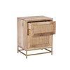 Powell Natural Rattan and Gold Base 2 Danika, Two Drawer